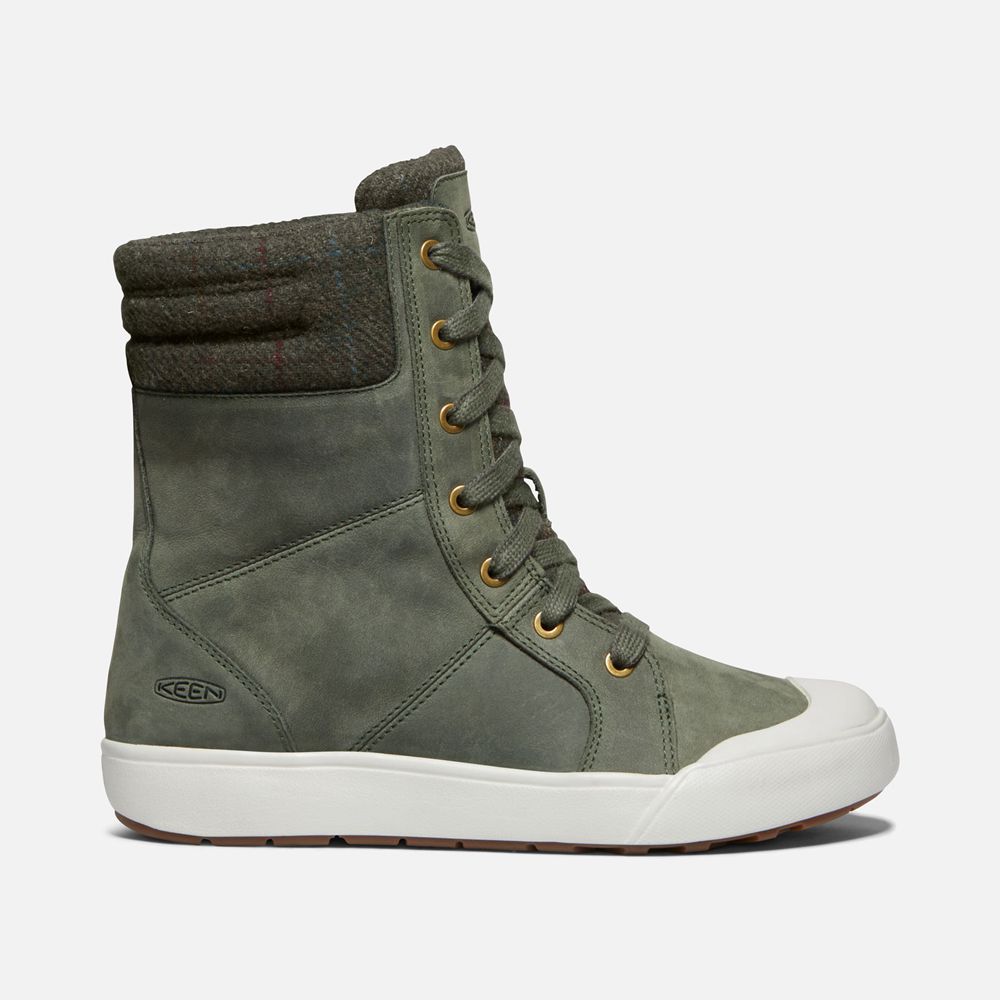 Bottes de Baskets Keen Femme Vert Foncé | Elena | EQMKF-6291